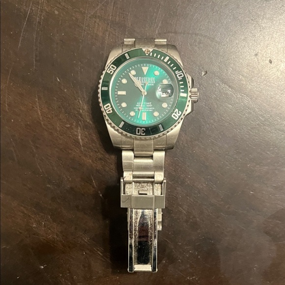 Pleasures Silver Watch with Green Dial